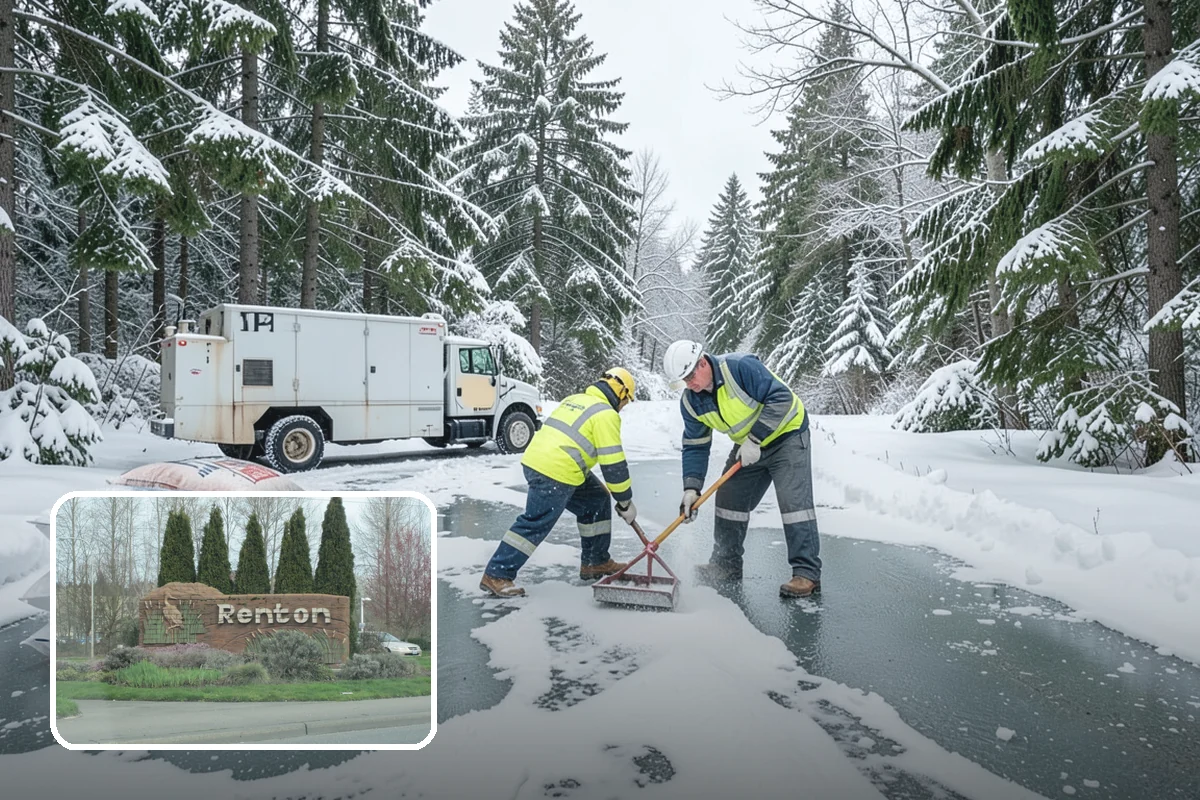 Residential Deicing in Renton, King County, WA - Prevents falls on shaded, slow-thawing entry paths