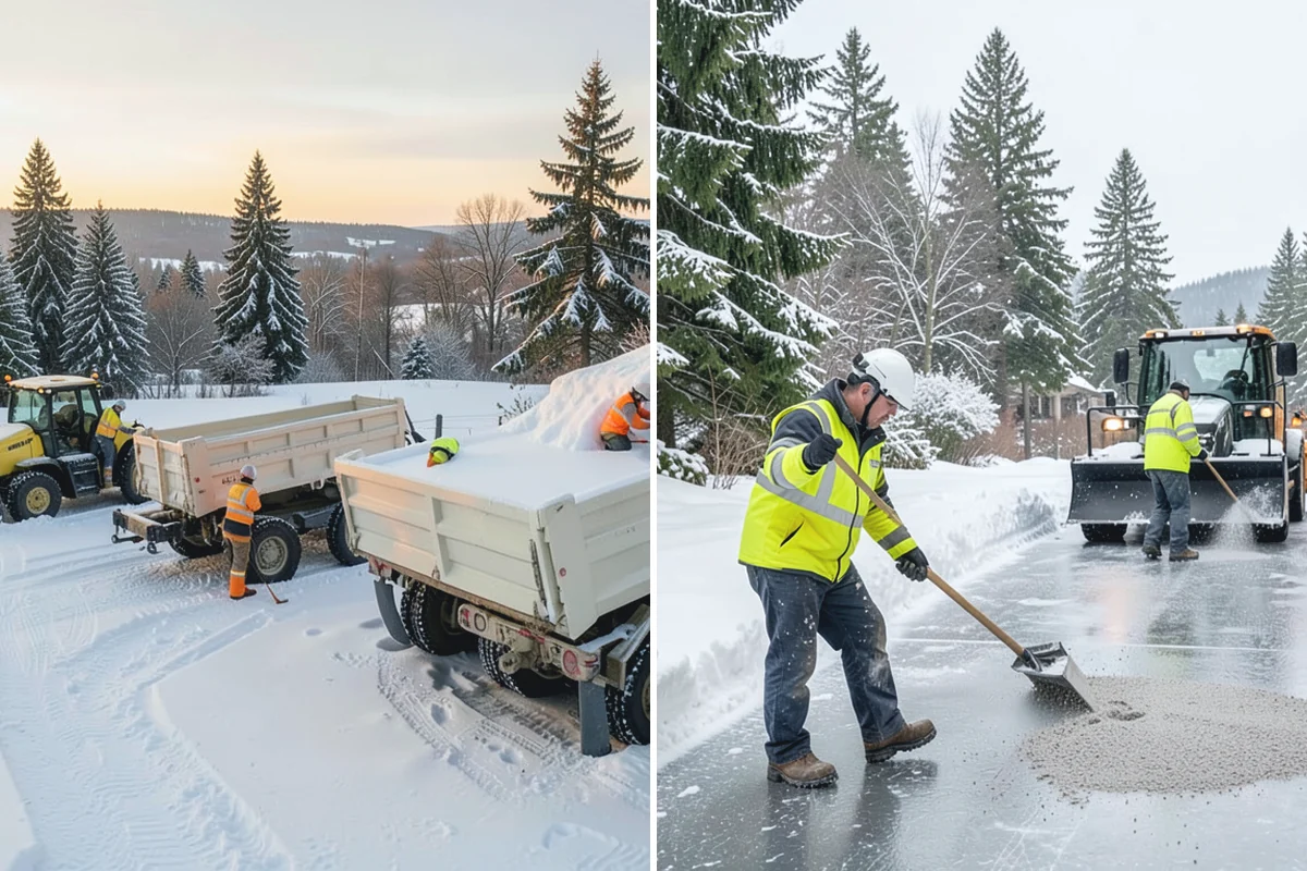 Residential Deicing in Roy, Pierce County, WA - Walk the property to map sloped driveways, shaded walks, and step landings