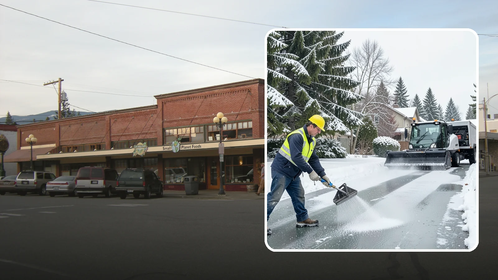 Residential Deicing in Sedro-Woolley, Skagit County, WA - Targeted deicing that keeps Western Washington driveways, walkways, and front steps free of the black ice that forms after...