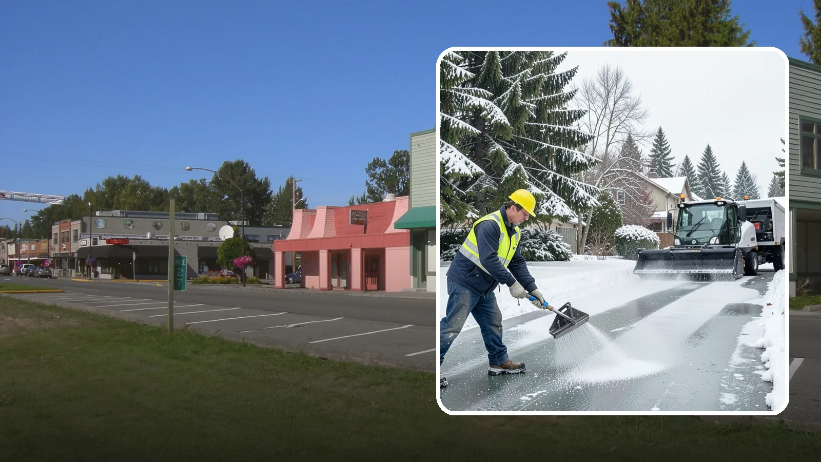 Residential Deicing in Snoqualmie, King County, WA - Targeted deicing that keeps Western Washington driveways, walkways, and front steps free of the black ice that forms after...