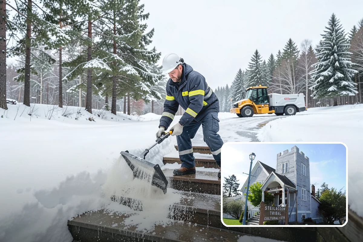 Residential Deicing in Steilacoom, Pierce County, WA - Prevents falls on shaded, slow-thawing entry paths