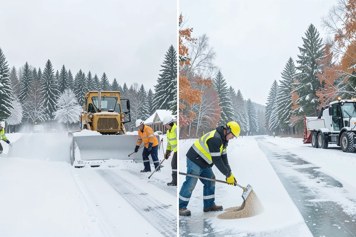 Residential Deicing in Wilkeson, Pierce County, WA - Walk the property to map sloped driveways, shaded walks, and step landings