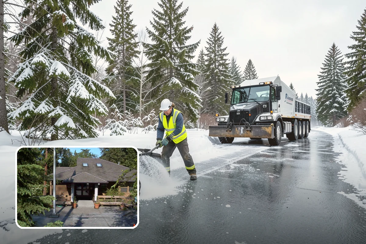 Residential Deicing in Yarrow Point, King County, WA - Prevents falls on shaded, slow-thawing entry paths