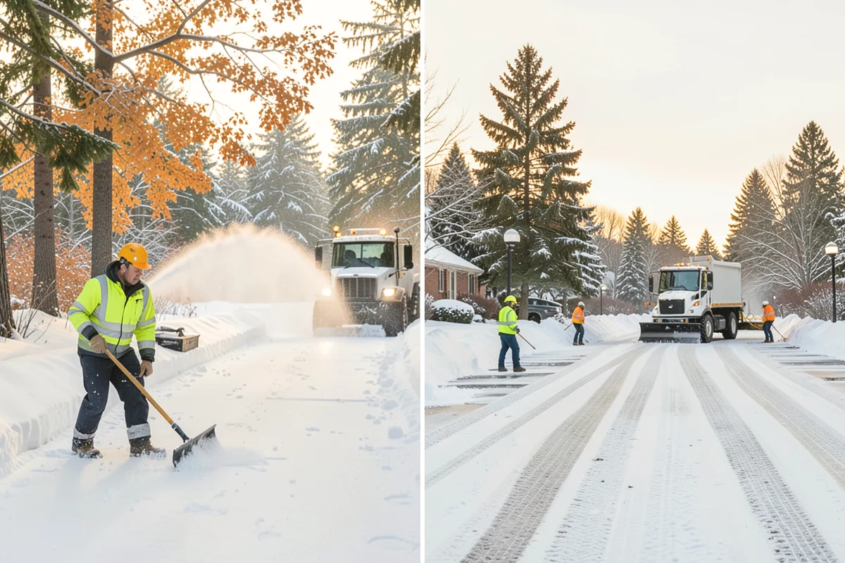 Residential Parking Lot Snow Removal in Burien, King County, WA - Walk the lot to map stall layout, drainage, and where cars stay parked