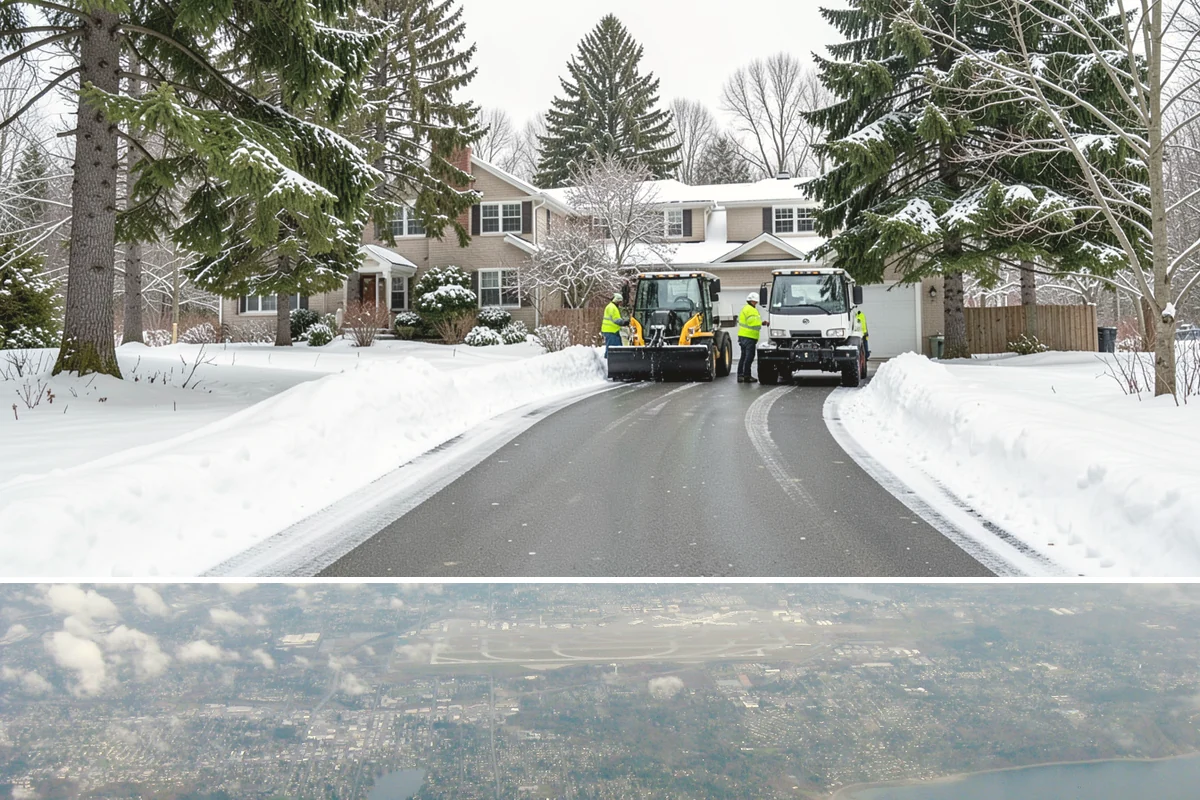 Residential Parking Lot Snow Removal in Burien, King County, WA - Western Washington lowland snow clusters between late November and February, with elevated risk during La Nina winters.