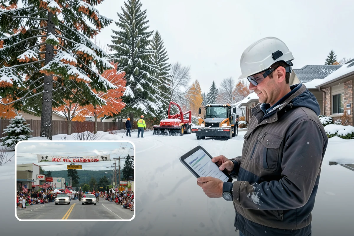 Residential Parking Lot Snow Removal in Carnation, King County, WA - Residents keep access to their vehicles during rare but disruptive lowland storms