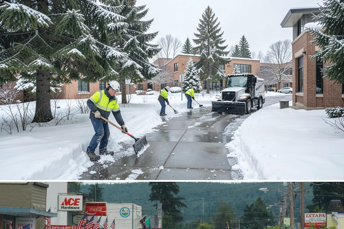 Residential Parking Lot Snow Removal in Carnation, King County, WA - Western Washington lowland snow clusters between late November and February, with elevated risk during La Nina winters.