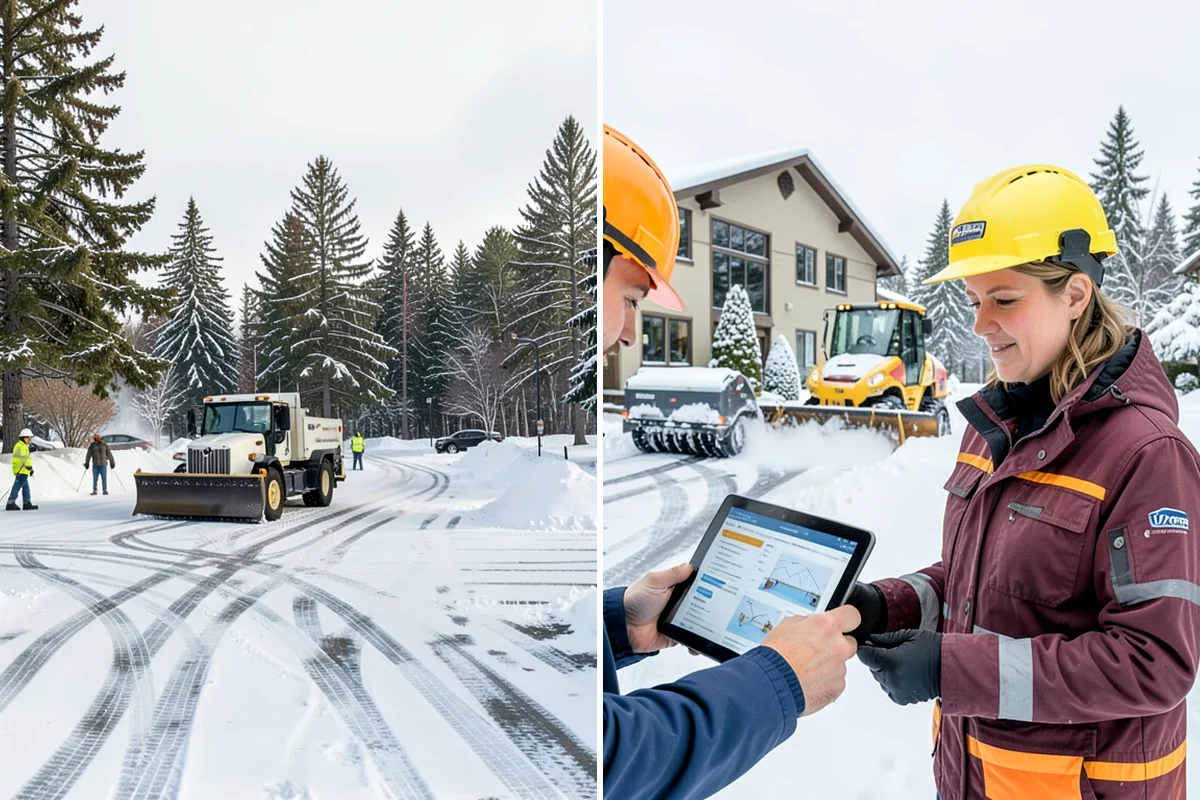 Residential Parking Lot Snow Removal in Clyde Hill, King County, WA - Walk the lot to map stall layout, drainage, and where cars stay parked