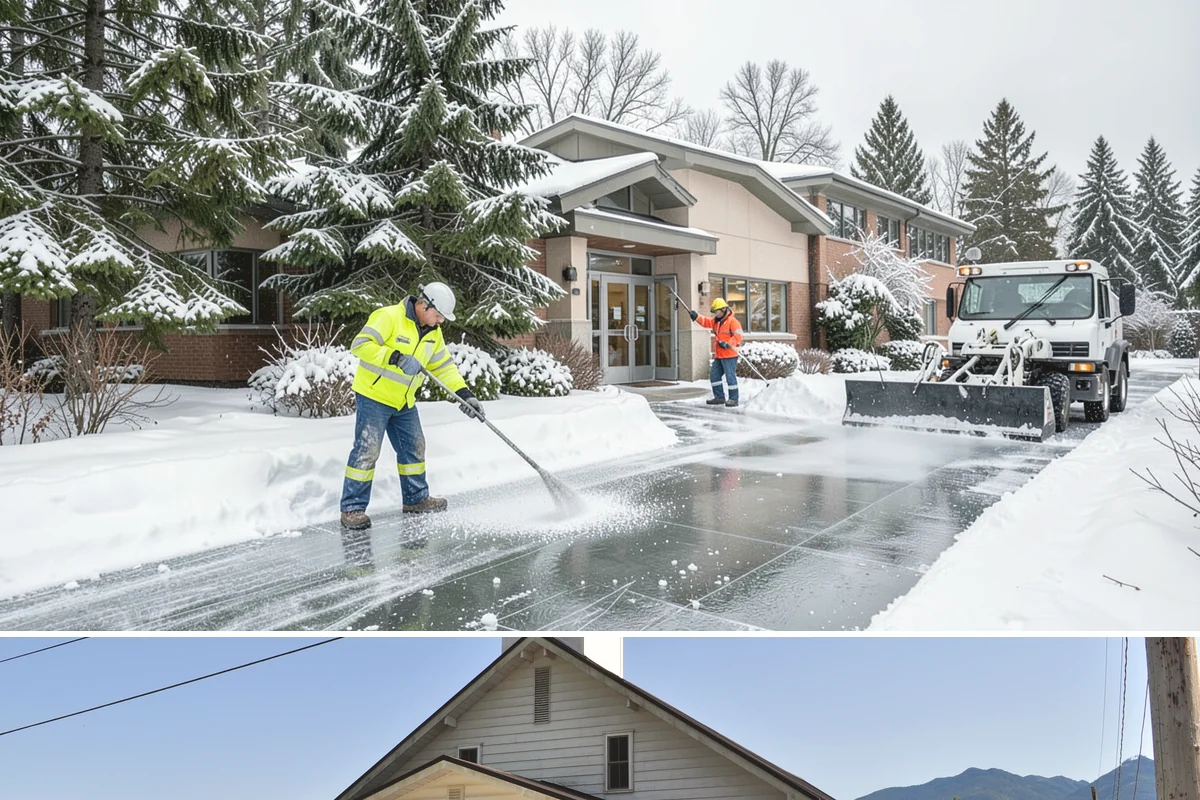Residential Parking Lot Snow Removal in Concrete, Skagit County, WA - Western Washington lowland snow clusters between late November and February, with elevated risk during La Nina winters.