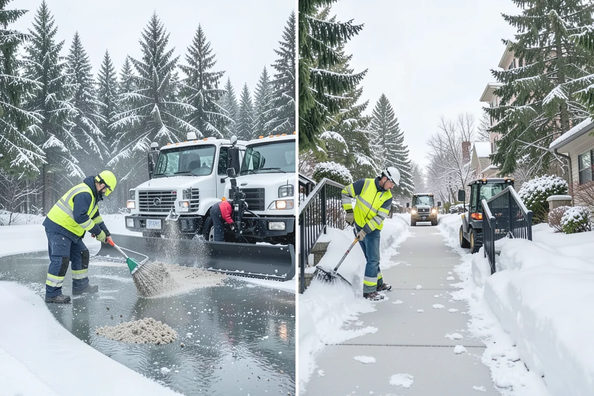 Residential Parking Lot Snow Removal in Des Moines, King County, WA - Walk the lot to map stall layout, drainage, and where cars stay parked
