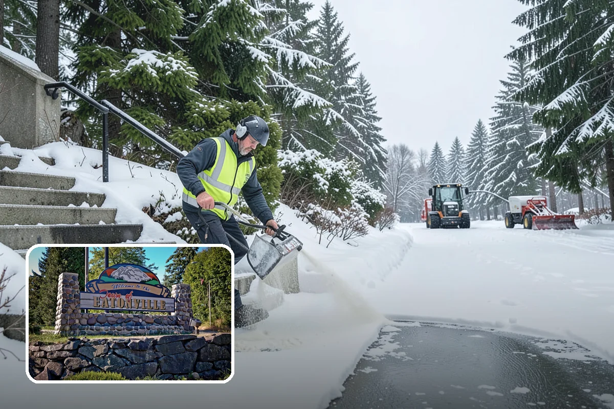 Residential Parking Lot Snow Removal in Eatonville, Pierce County, WA - Residents keep access to their vehicles during rare but disruptive lowland storms