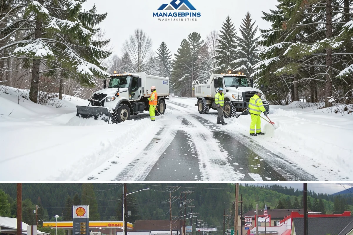 Residential Parking Lot Snow Removal in Granite Falls, Snohomish County, WA - Western Washington lowland snow clusters between late November and February, with elevated risk during La Nina winters.