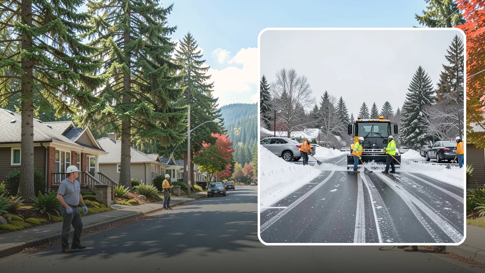 Residential Parking Lot Snow Removal in Hunts Point, King County, WA - We clear shared residential parking lots across Western Washington so tenants can reach their cars the moment Puget Sound snow...