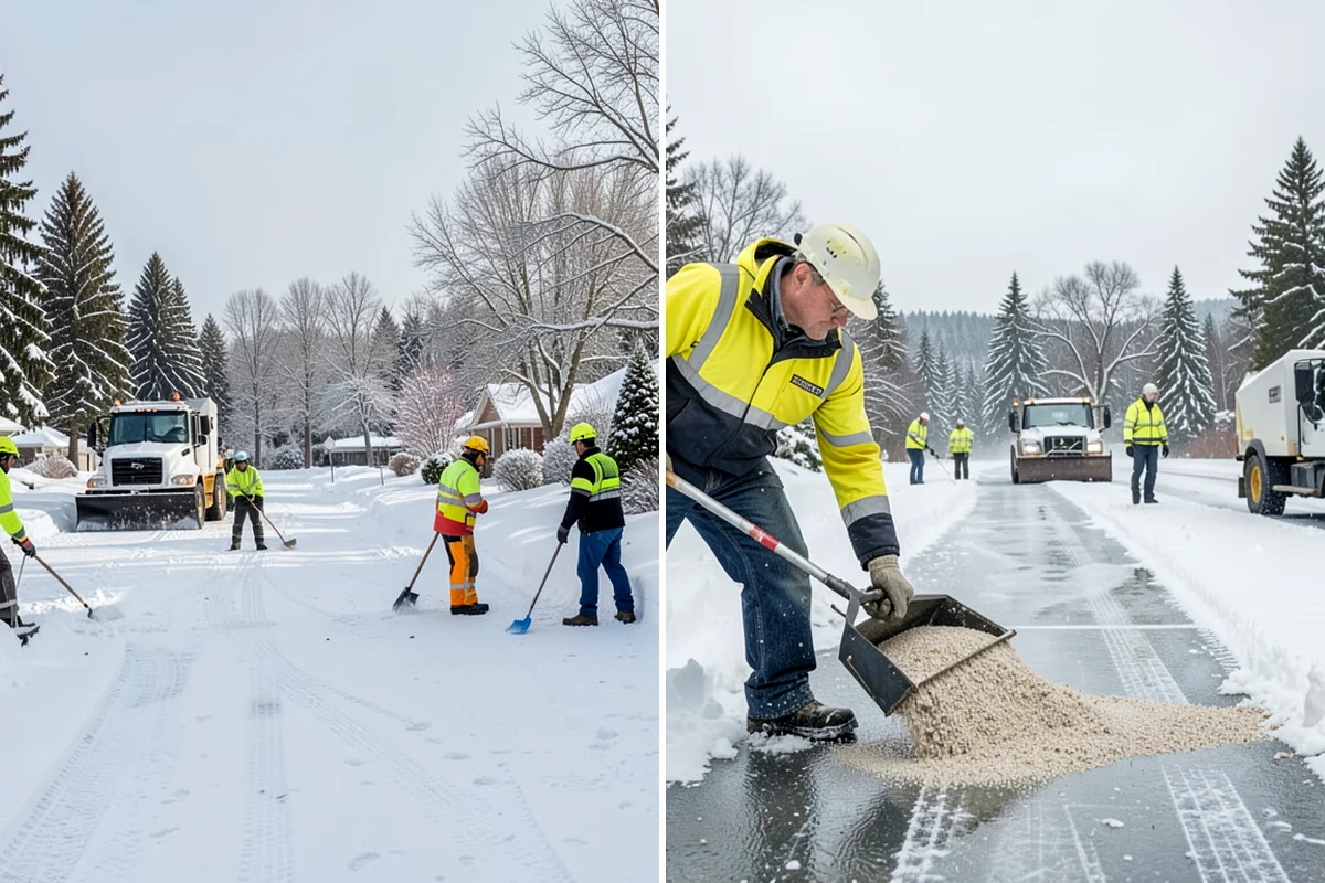 Residential Parking Lot Snow Removal in Hunts Point, King County, WA - Walk the lot to map stall layout, drainage, and where cars stay parked