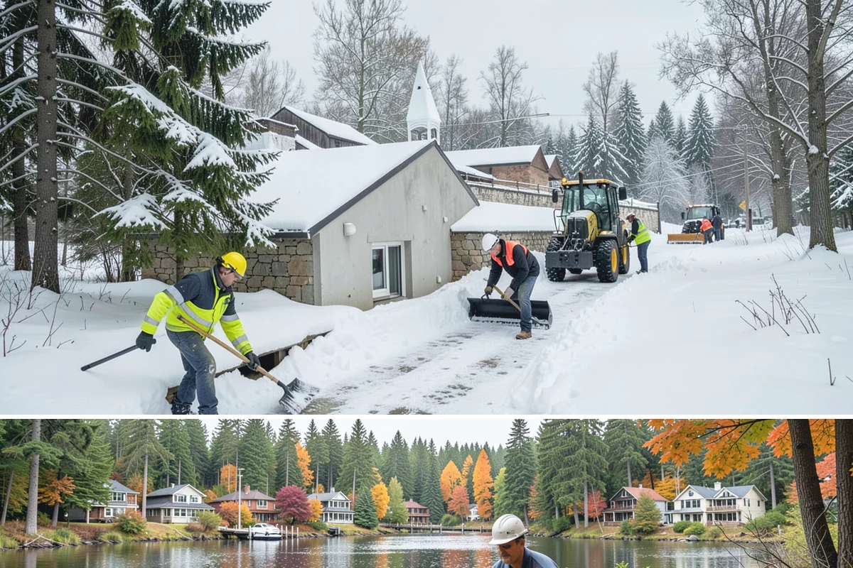 Residential Parking Lot Snow Removal in La Conner, Skagit County, WA - Western Washington lowland snow clusters between late November and February, with elevated risk during La Nina winters.
