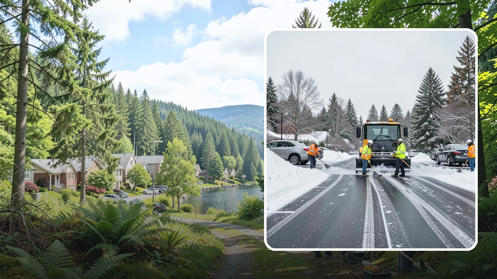 Residential Parking Lot Snow Removal in Lake Forest Park, King County, WA - We clear shared residential parking lots across Western Washington so tenants can reach their cars the moment Puget Sound snow...