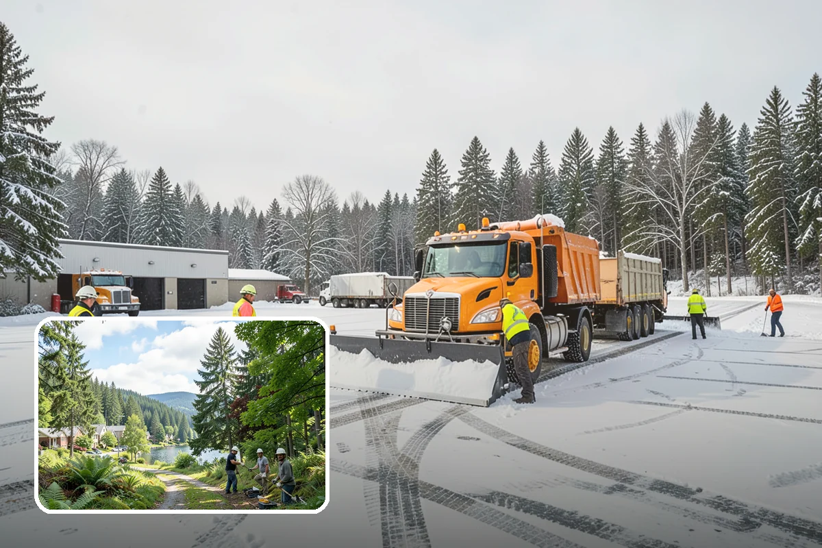 Residential Parking Lot Snow Removal in Lake Forest Park, King County, WA - Residents keep access to their vehicles during rare but disruptive lowland storms