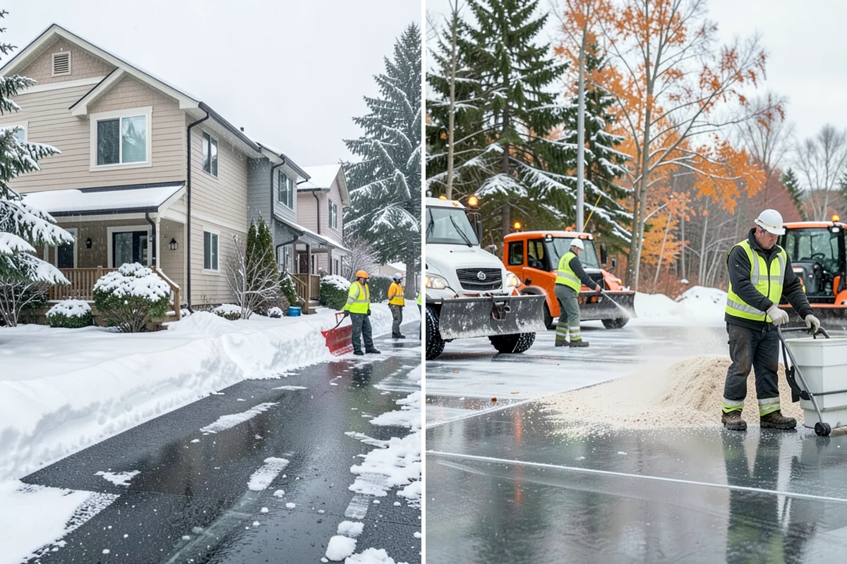 Residential Parking Lot Snow Removal in Lake Forest Park, King County, WA - Walk the lot to map stall layout, drainage, and where cars stay parked
