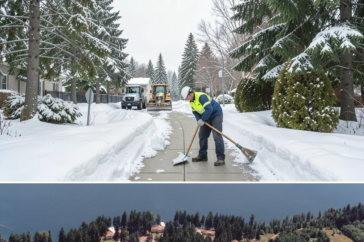 Residential Parking Lot Snow Removal in Lakewood, Pierce County, WA - Western Washington lowland snow clusters between late November and February, with elevated risk during La Nina winters.