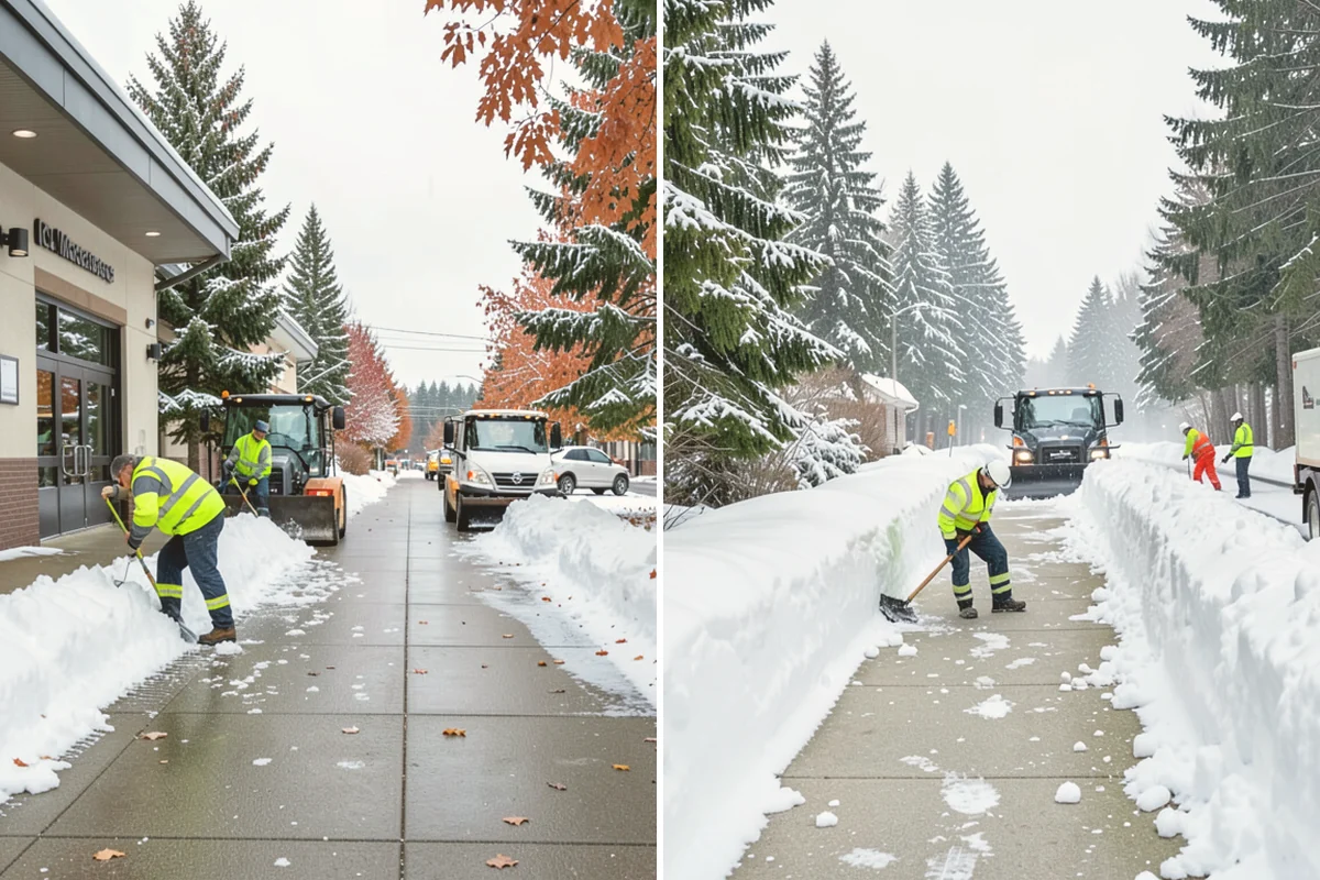 Residential Parking Lot Snow Removal in Langley, Island County, WA - Walk the lot to map stall layout, drainage, and where cars stay parked