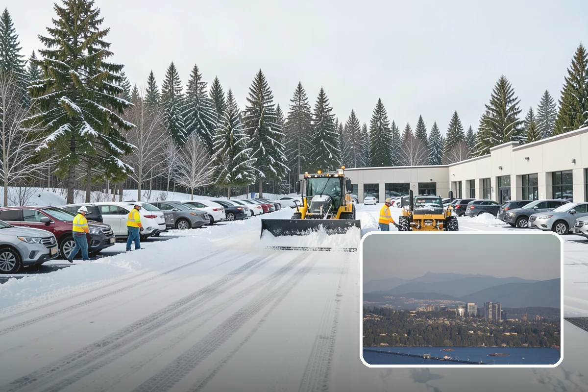 Residential Parking Lot Snow Removal in Medina, King County, WA - Residents keep access to their vehicles during rare but disruptive lowland storms