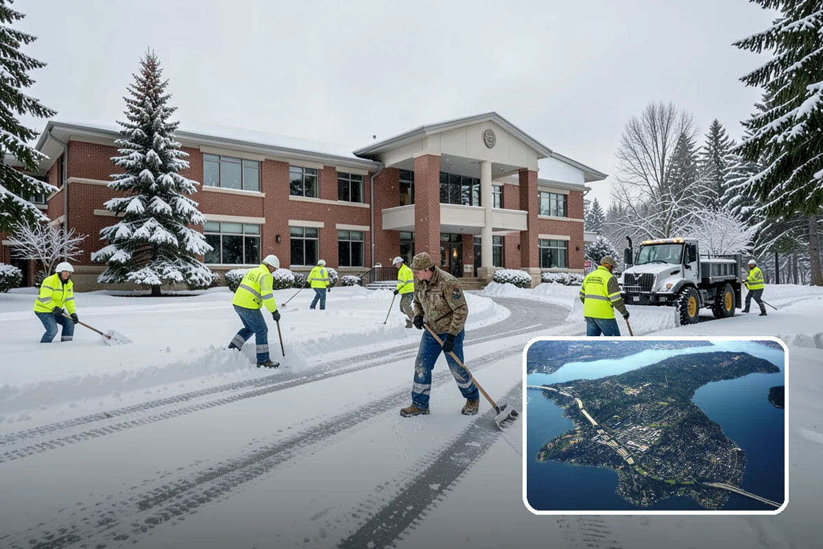 Residential Parking Lot Snow Removal in Mercer Island, King County, WA - Residents keep access to their vehicles during rare but disruptive lowland storms