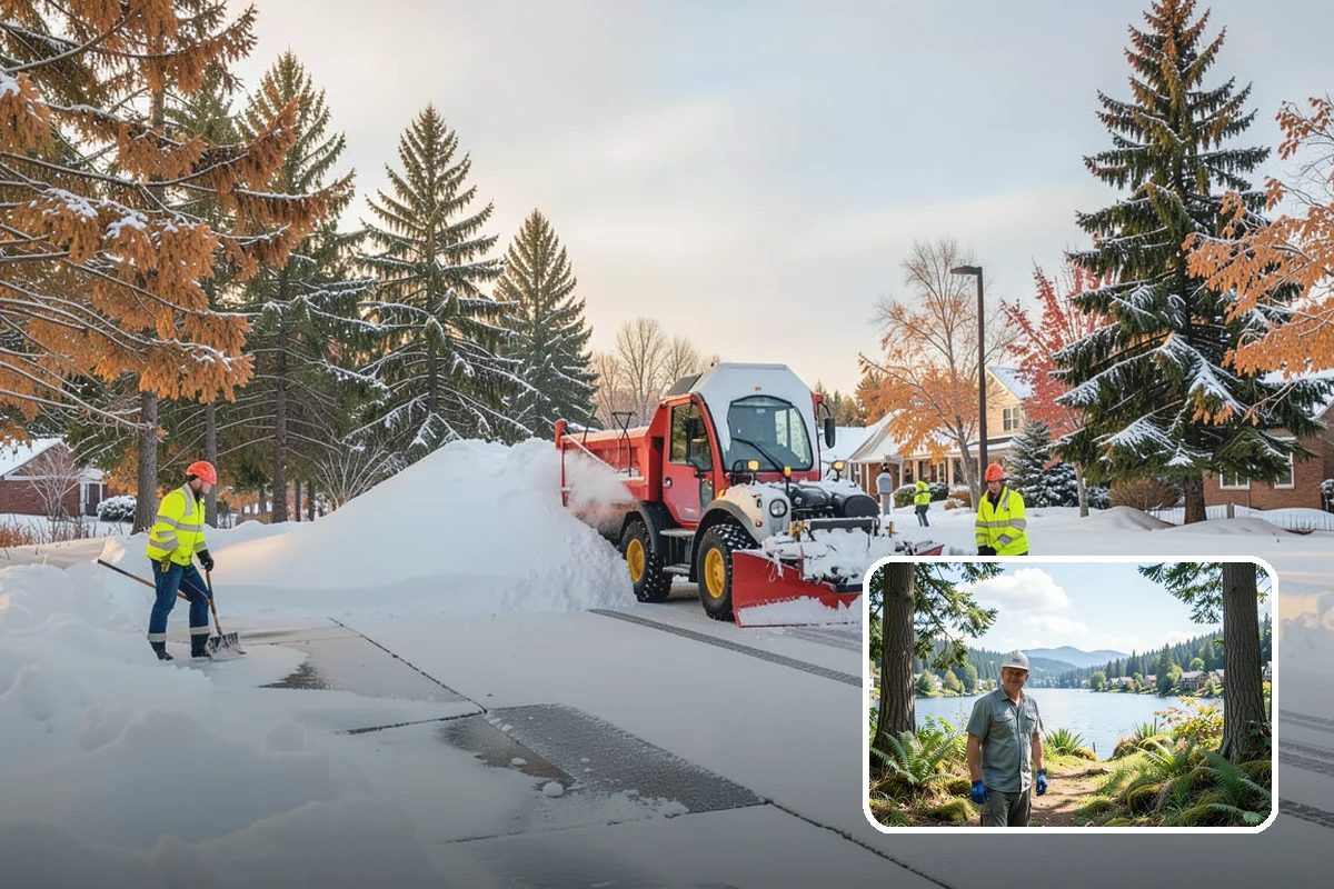Residential Parking Lot Snow Removal in Milton, King County, WA - Residents keep access to their vehicles during rare but disruptive lowland storms
