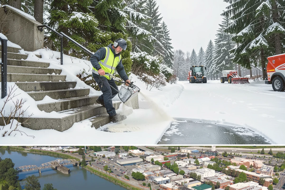 Residential Parking Lot Snow Removal in Mount Vernon, Skagit County, WA - Western Washington lowland snow clusters between late November and February, with elevated risk during La Nina winters.
