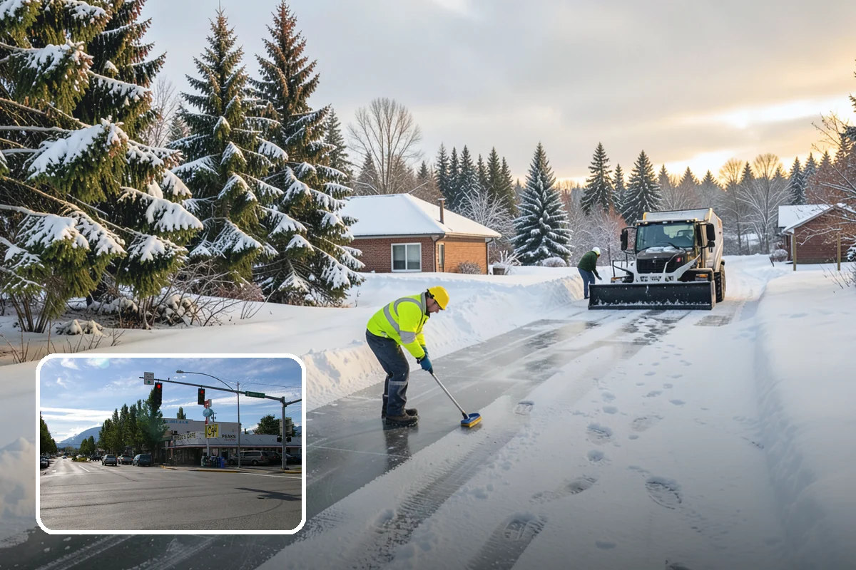 Residential Parking Lot Snow Removal in North Bend, King County, WA - Residents keep access to their vehicles during rare but disruptive lowland storms
