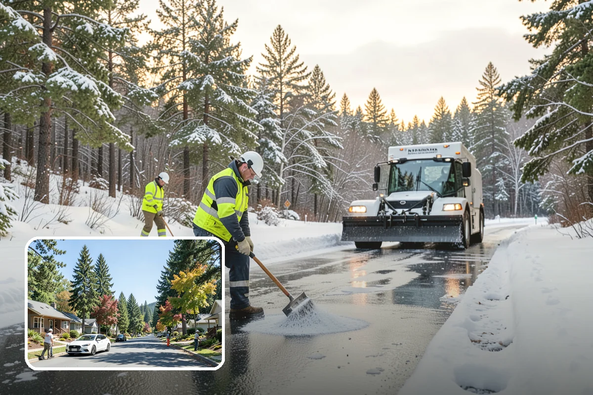Residential Parking Lot Snow Removal in Orting, Pierce County, WA - Residents keep access to their vehicles during rare but disruptive lowland storms