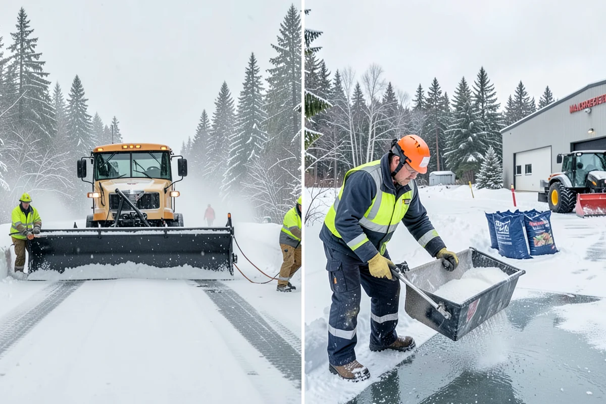 Residential Parking Lot Snow Removal in Shoreline, King County, WA - Walk the lot to map stall layout, drainage, and where cars stay parked
