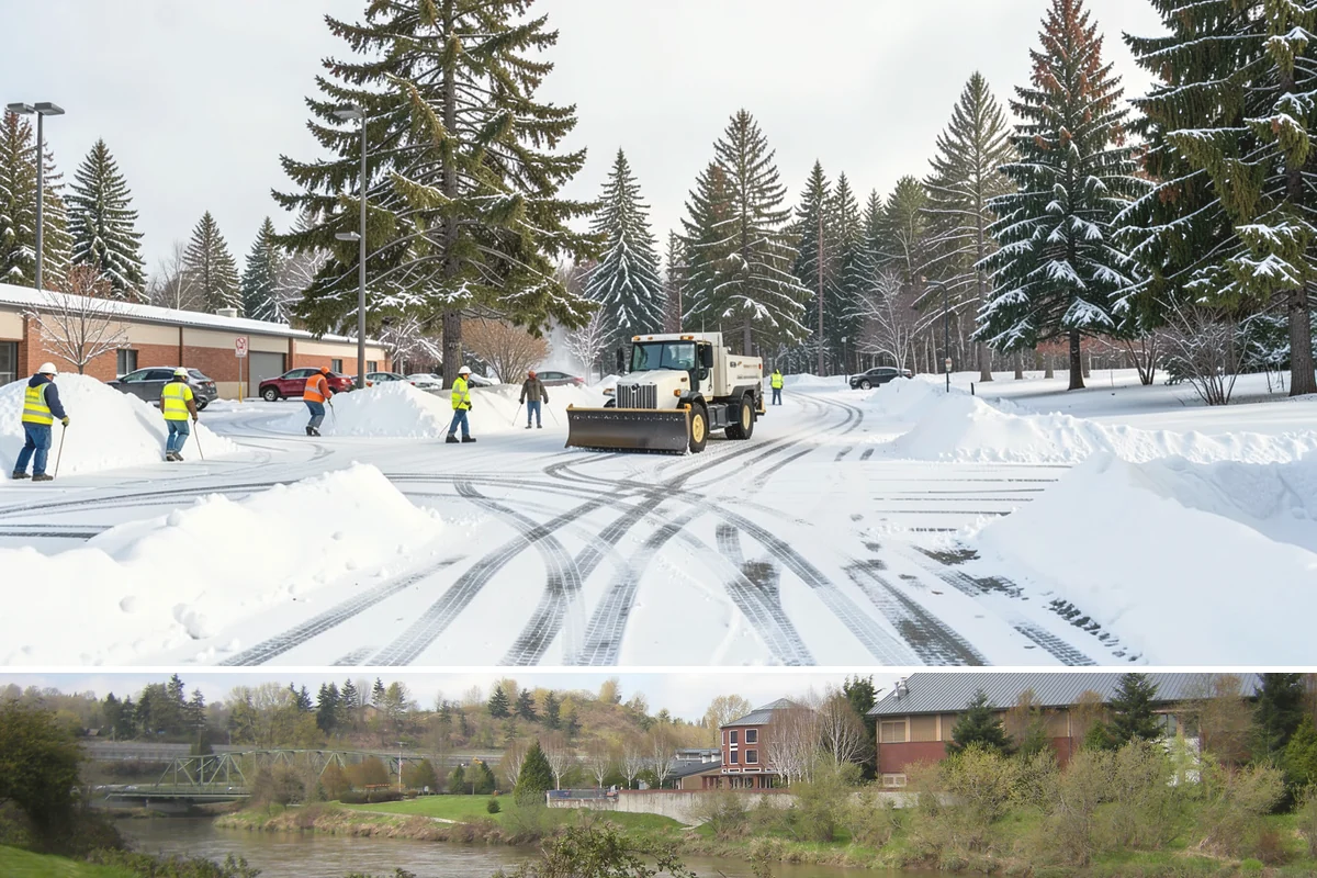 Residential Parking Lot Snow Removal in Tukwila, King County, WA - Western Washington lowland snow clusters between late November and February, with elevated risk during La Nina winters.