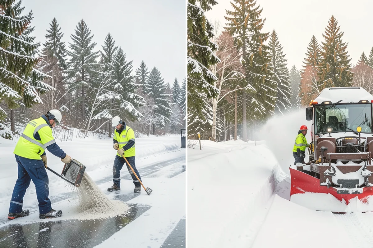 Residential Sidewalk Clearing in Algona, King County, WA - Walk your frontage and note shaded ice-prone sections and trip edges