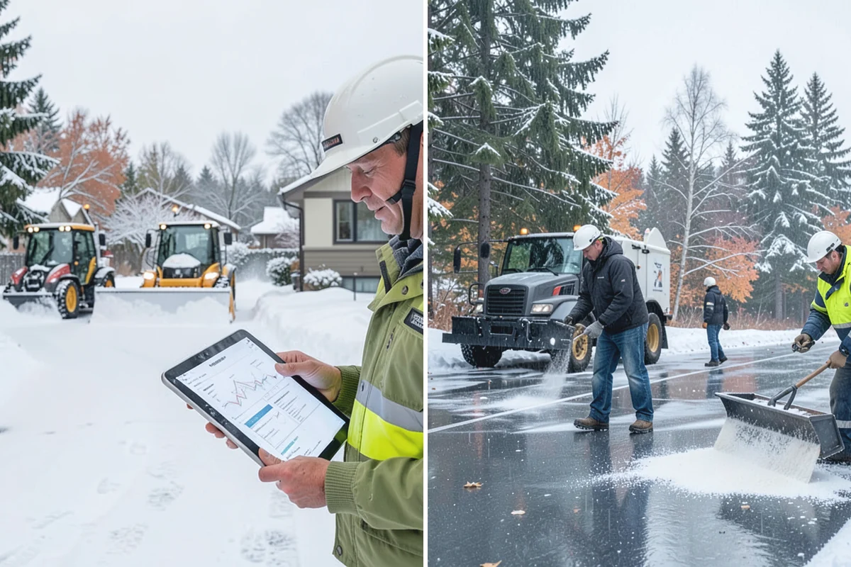 Residential Sidewalk Clearing in Auburn, King County, WA - Walk your frontage and note shaded ice-prone sections and trip edges