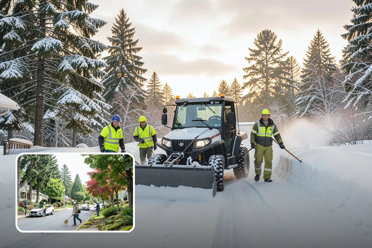 Residential Sidewalk Clearing in Beaux Arts Village, King County, WA - Meets your municipal sidewalk-maintenance obligation without you lifting a shovel