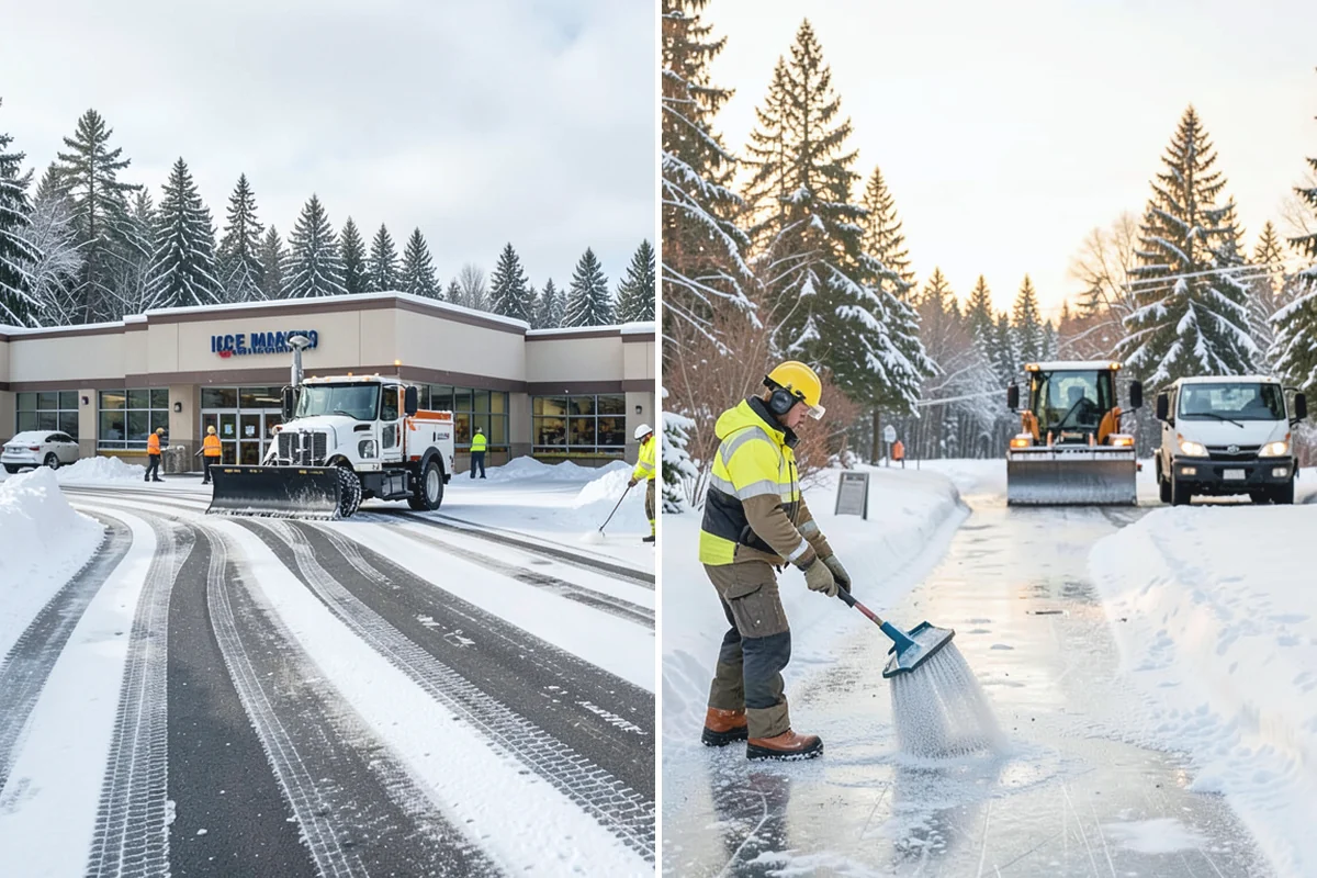 Residential Sidewalk Clearing in Beaux Arts Village, King County, WA - Walk your frontage and note shaded ice-prone sections and trip edges