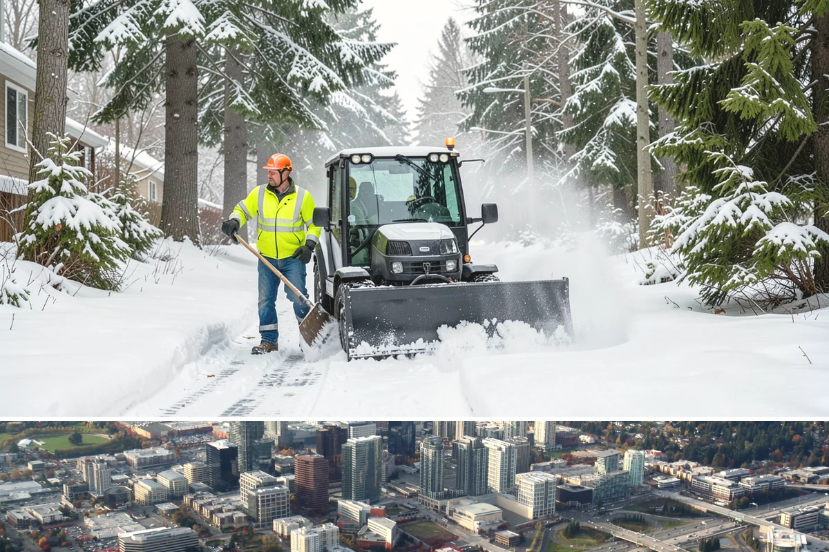 Residential Sidewalk Clearing in Bellevue, King County, WA - Western Washington sidewalk events cluster from late November through February, with the highest risk during overnight freezing...