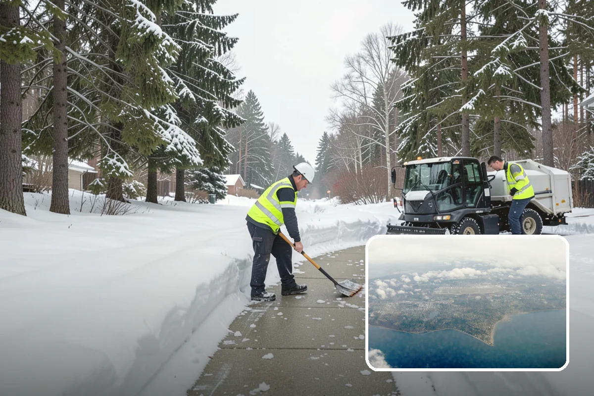 Residential Sidewalk Clearing in Burien, King County, WA - Meets your municipal sidewalk-maintenance obligation without you lifting a shovel