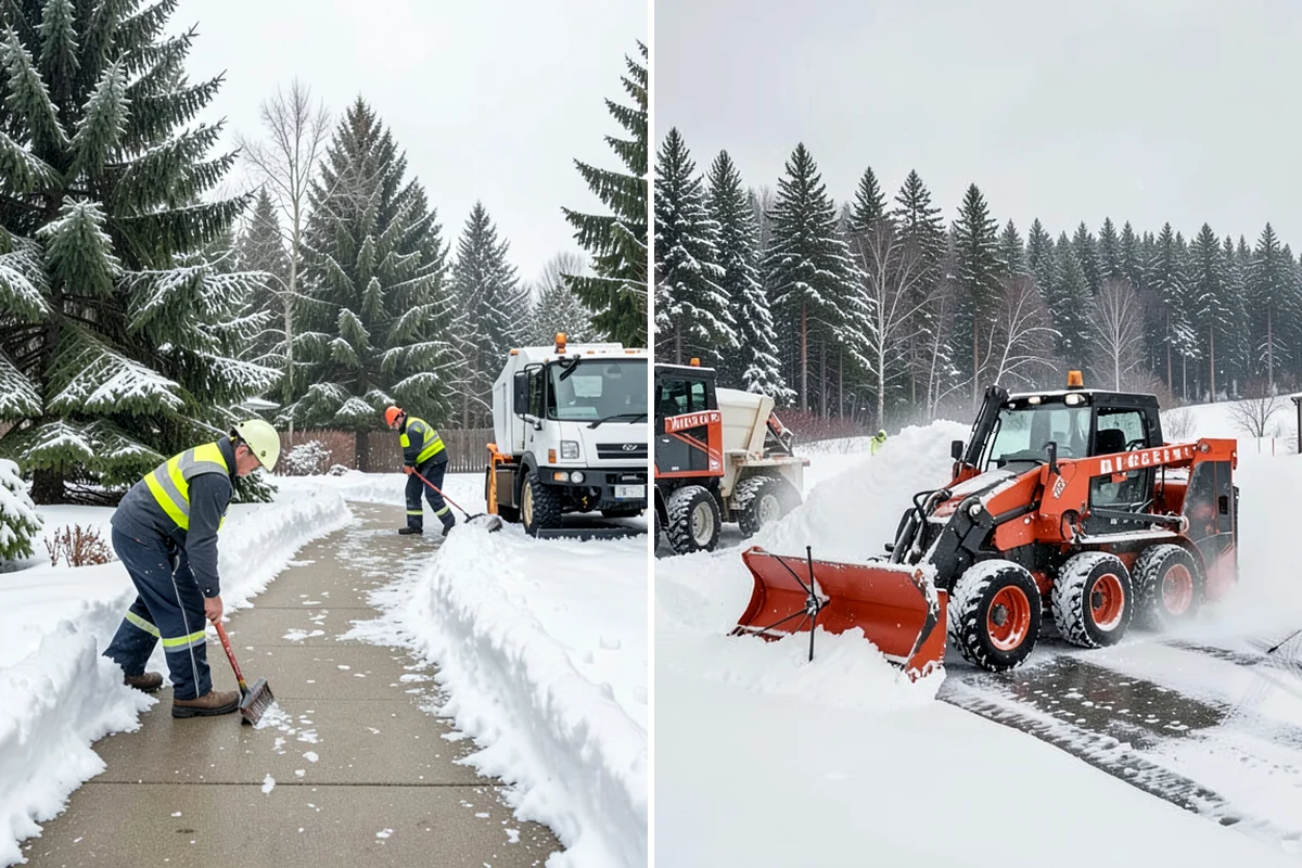 Residential Sidewalk Clearing in Clyde Hill, King County, WA - Walk your frontage and note shaded ice-prone sections and trip edges