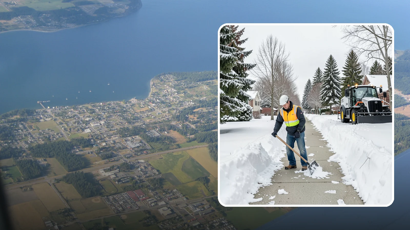 Residential Sidewalk Clearing in Coupeville, Island County, WA - A homeowner-focused service that shovels and treats the public sidewalk and front walk of Western Washington houses so your...