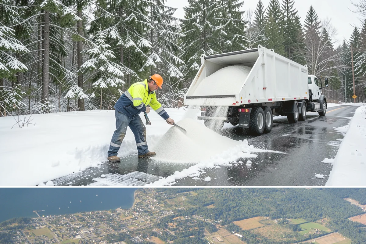 Residential Sidewalk Clearing in Coupeville, Island County, WA - Western Washington sidewalk events cluster from late November through February, with the highest risk during overnight freezing...