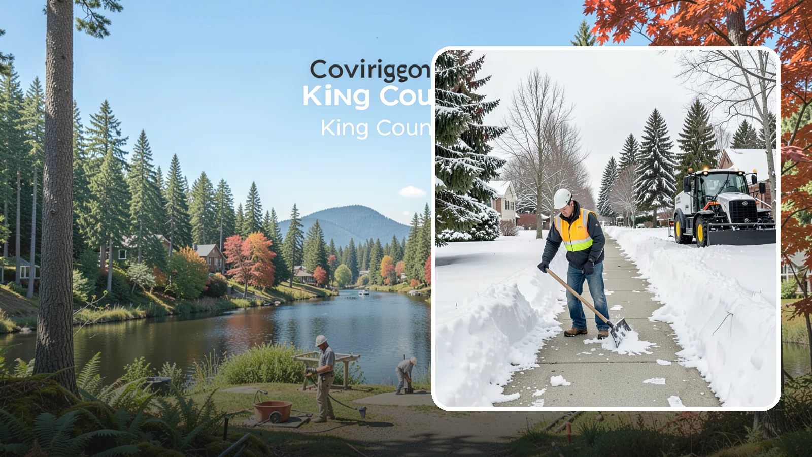 Residential Sidewalk Clearing in Covington, King County, WA - A homeowner-focused service that shovels and treats the public sidewalk and front walk of Western Washington houses so your...