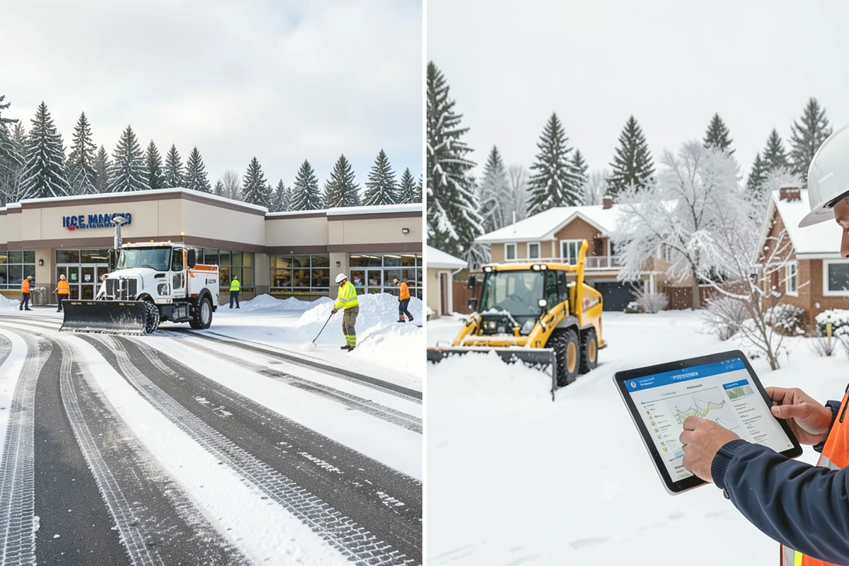 Residential Sidewalk Clearing in Covington, King County, WA - Walk your frontage and note shaded ice-prone sections and trip edges