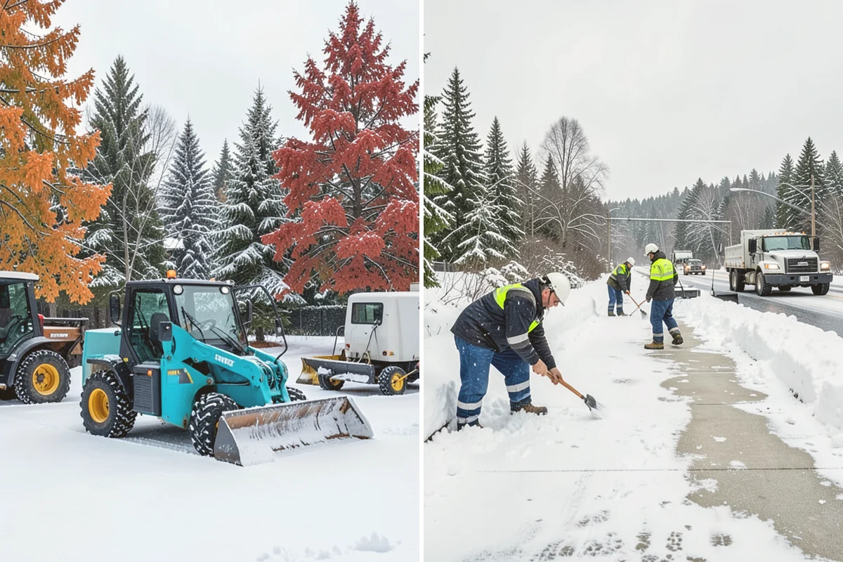 Residential Sidewalk Clearing in Edmonds, Snohomish County, WA - Walk your frontage and note shaded ice-prone sections and trip edges