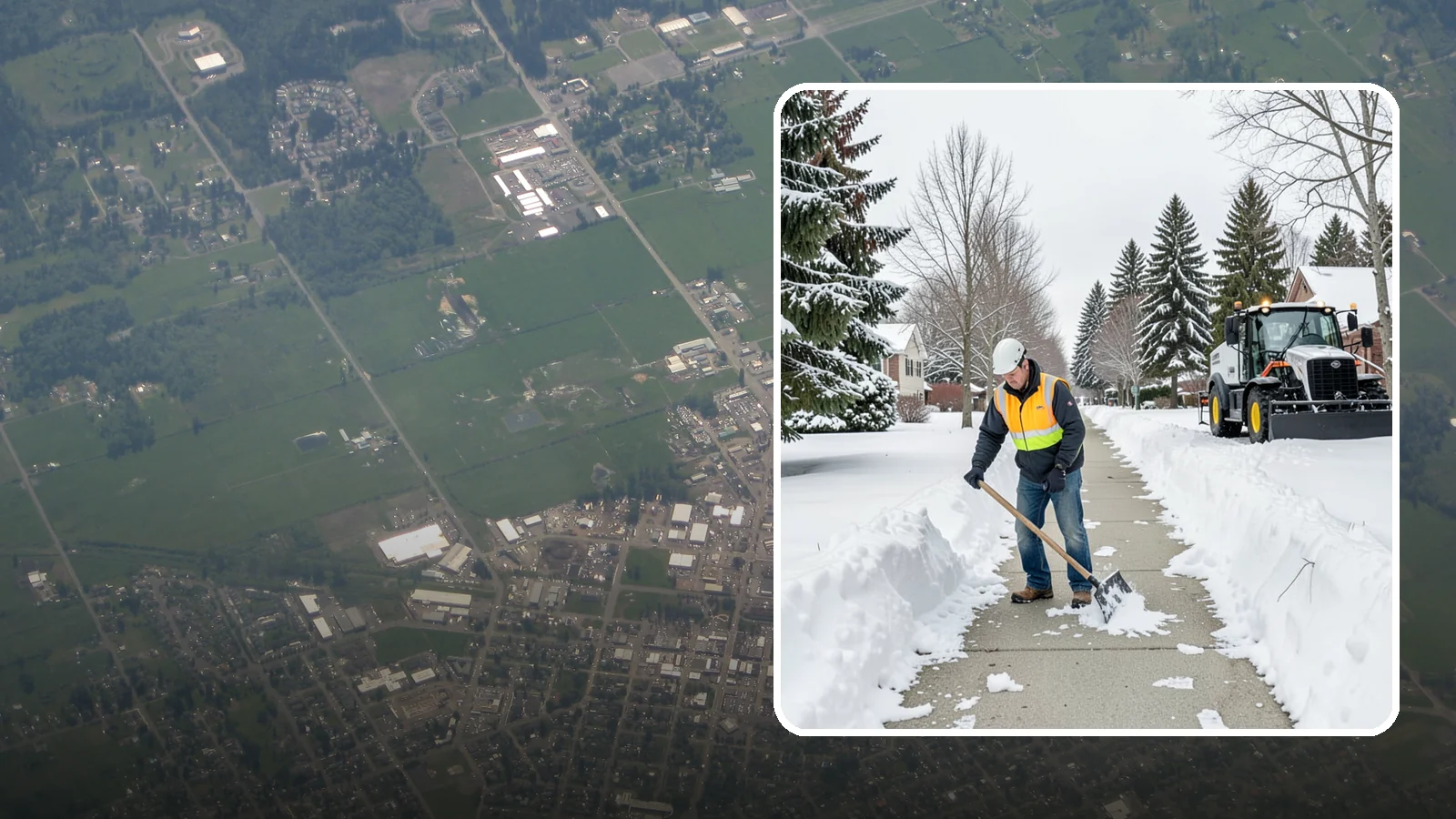 Residential Sidewalk Clearing in Enumclaw, King County, WA - A homeowner-focused service that shovels and treats the public sidewalk and front walk of Western Washington houses so your...