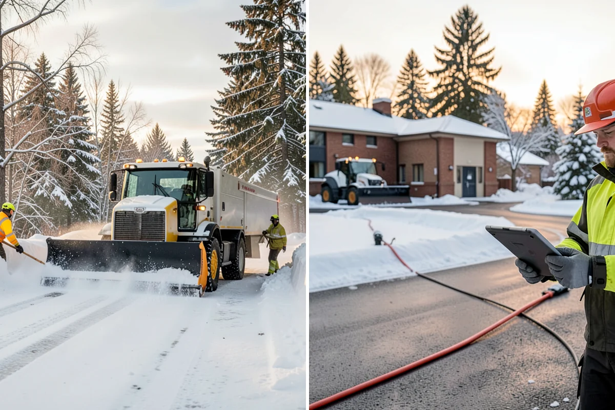 Residential Sidewalk Clearing in Federal Way, King County, WA - Walk your frontage and note shaded ice-prone sections and trip edges