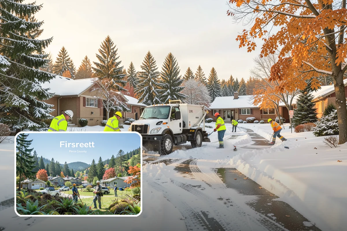 Residential Sidewalk Clearing in Fircrest, Pierce County, WA - Meets your municipal sidewalk-maintenance obligation without you lifting a shovel