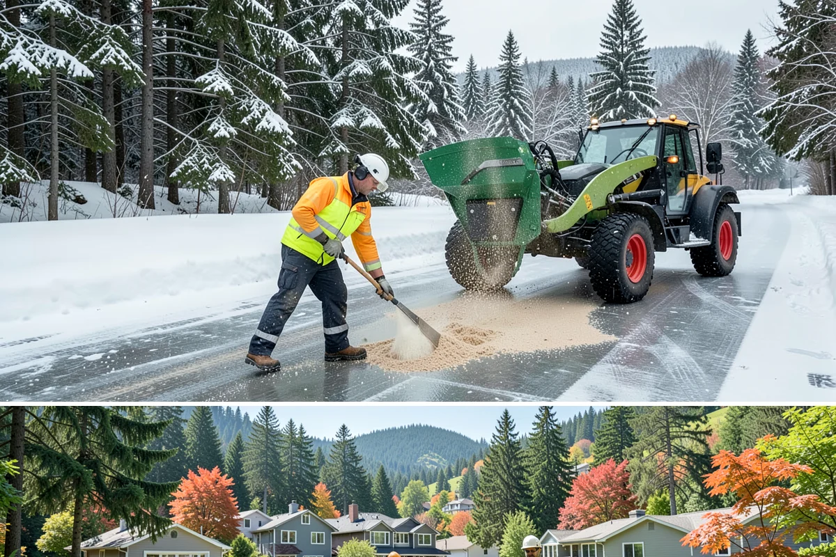 Residential Sidewalk Clearing in Fircrest, Pierce County, WA - Western Washington sidewalk events cluster from late November through February, with the highest risk during overnight freezing...