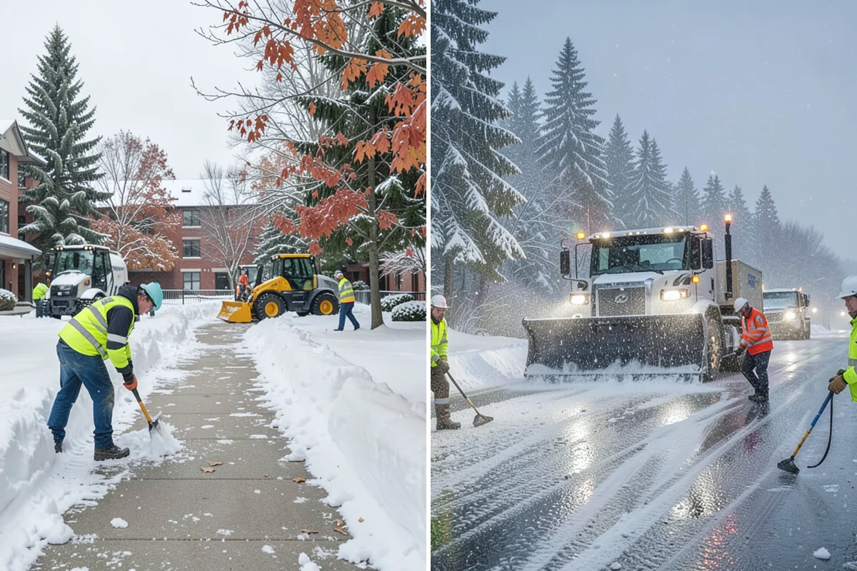 Residential Sidewalk Clearing in Gold Bar, Snohomish County, WA - Walk your frontage and note shaded ice-prone sections and trip edges