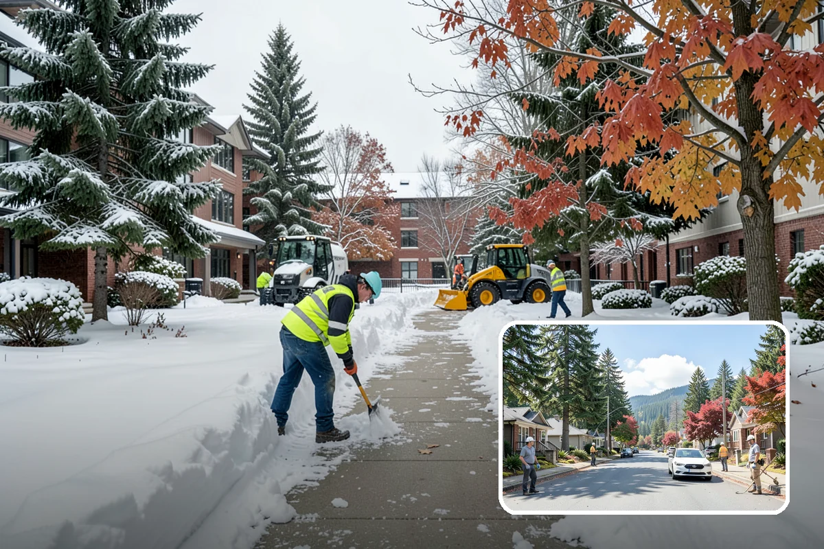 Residential Sidewalk Clearing in Hunts Point, King County, WA - Meets your municipal sidewalk-maintenance obligation without you lifting a shovel